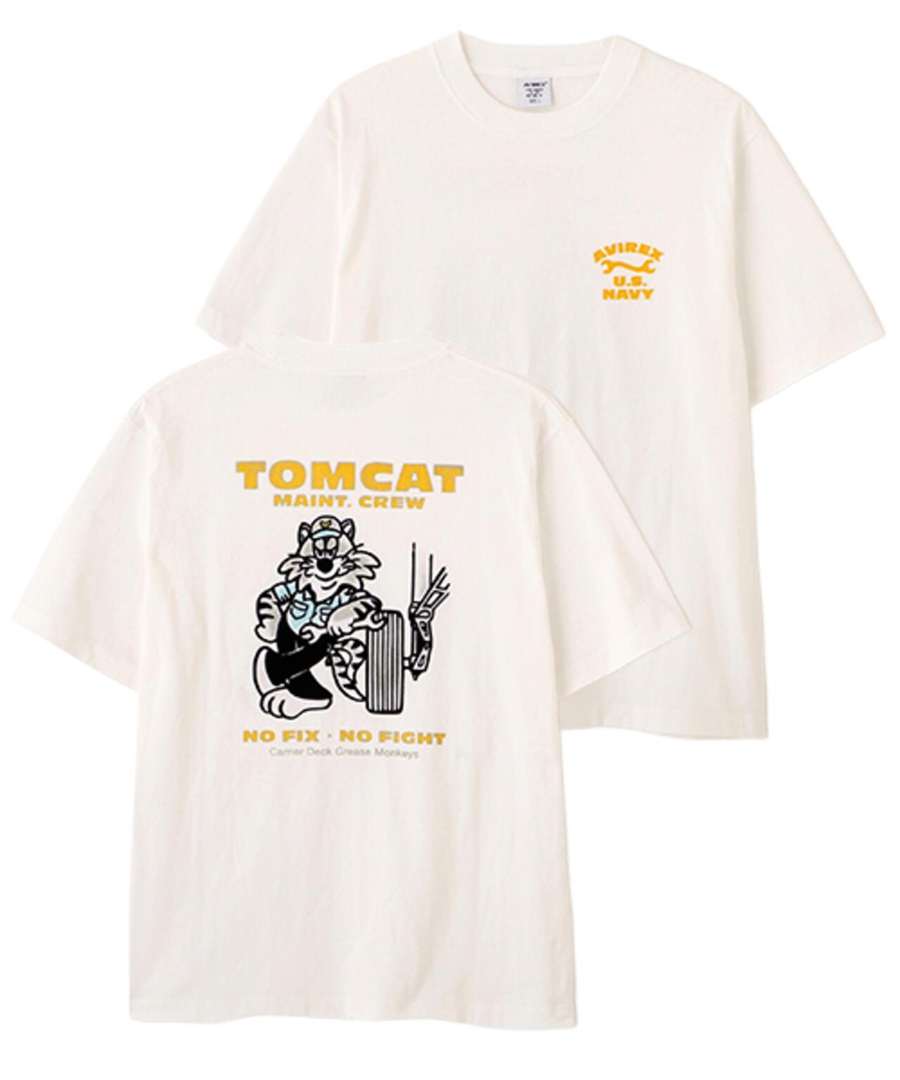 U.S. NAVY TOMCAT 植絨印花T恤