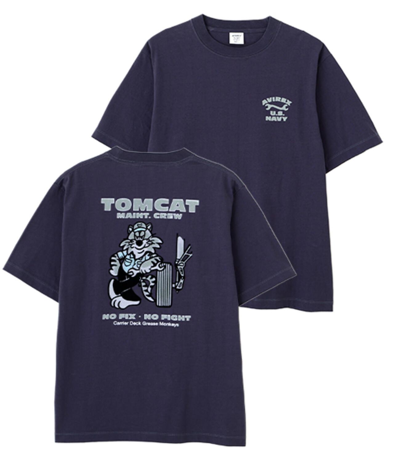 U.S. NAVY TOMCAT 植絨印花T恤