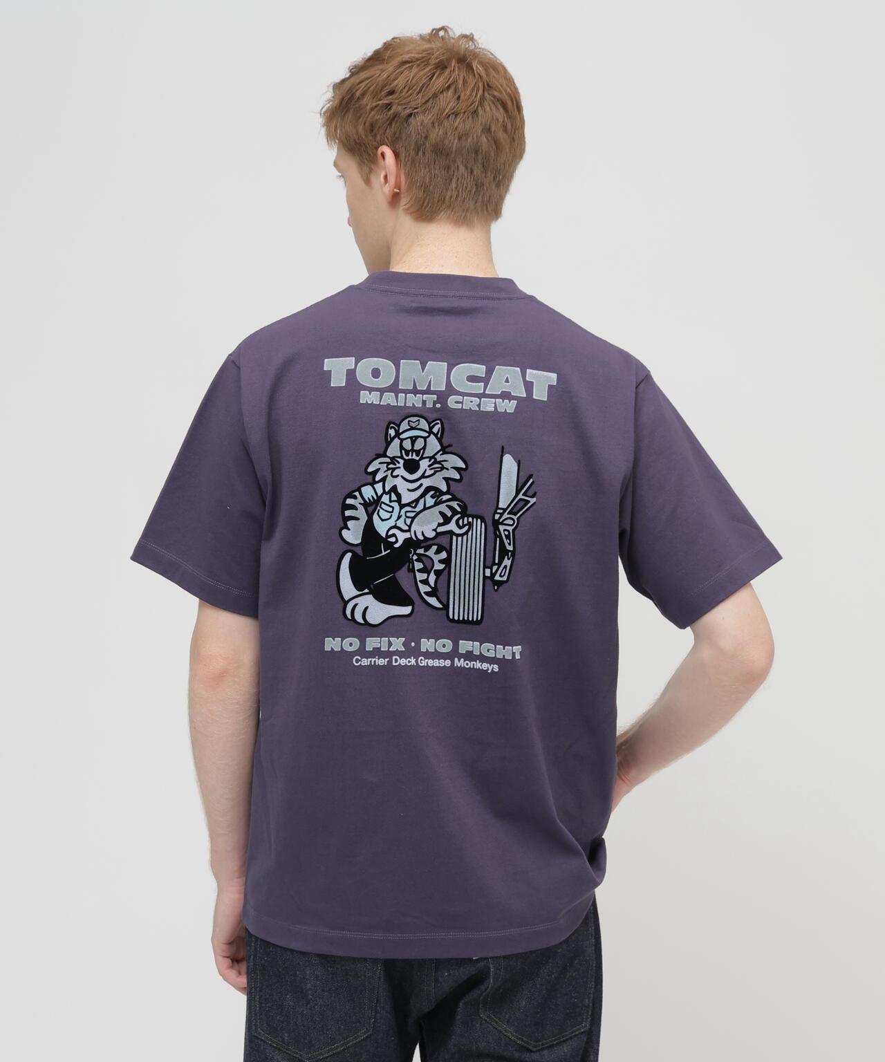 U.S. NAVY TOMCAT 植絨印花T恤