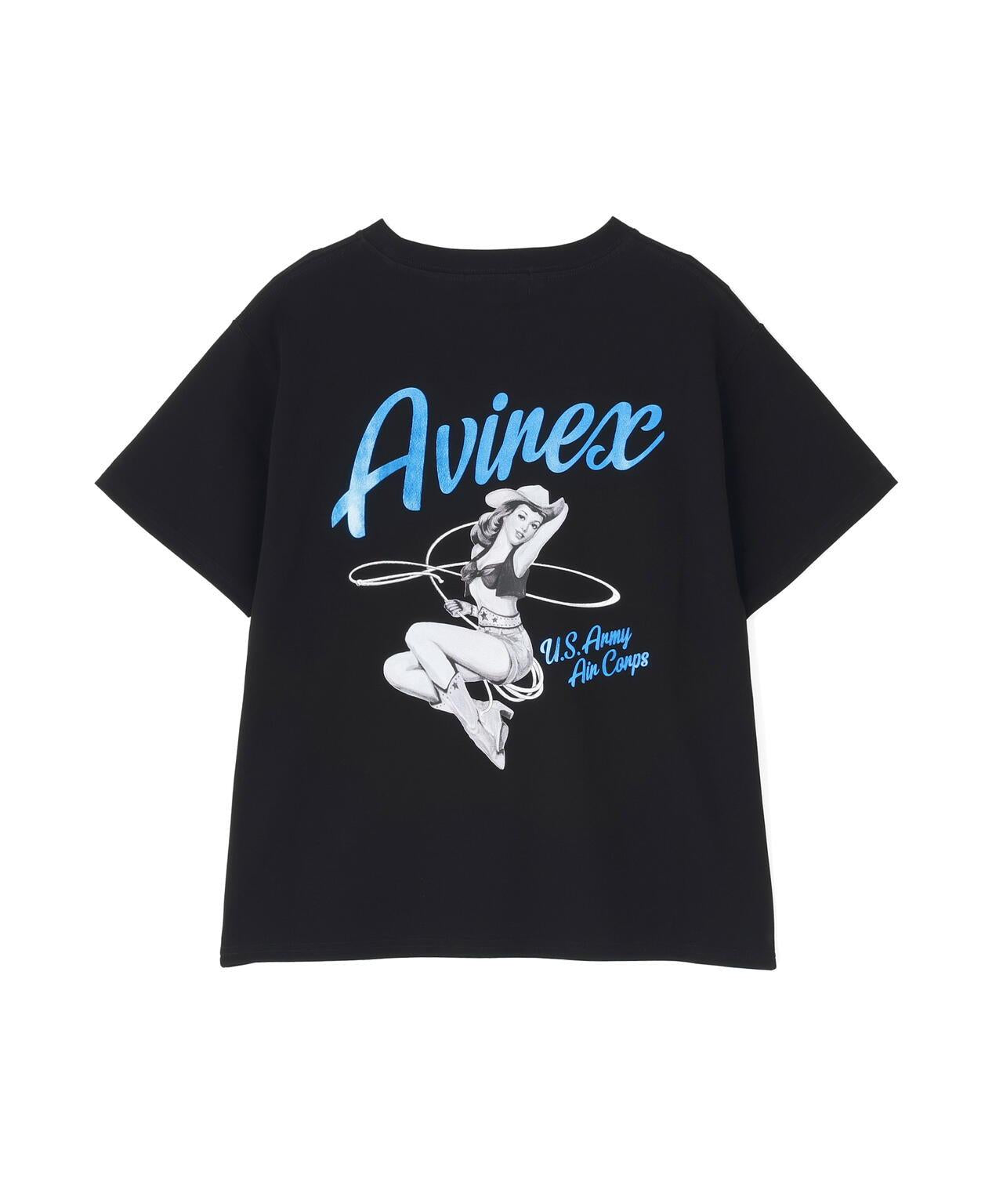 PINUP GIRL FOIL PRINT T-SHIRT 短袖T恤