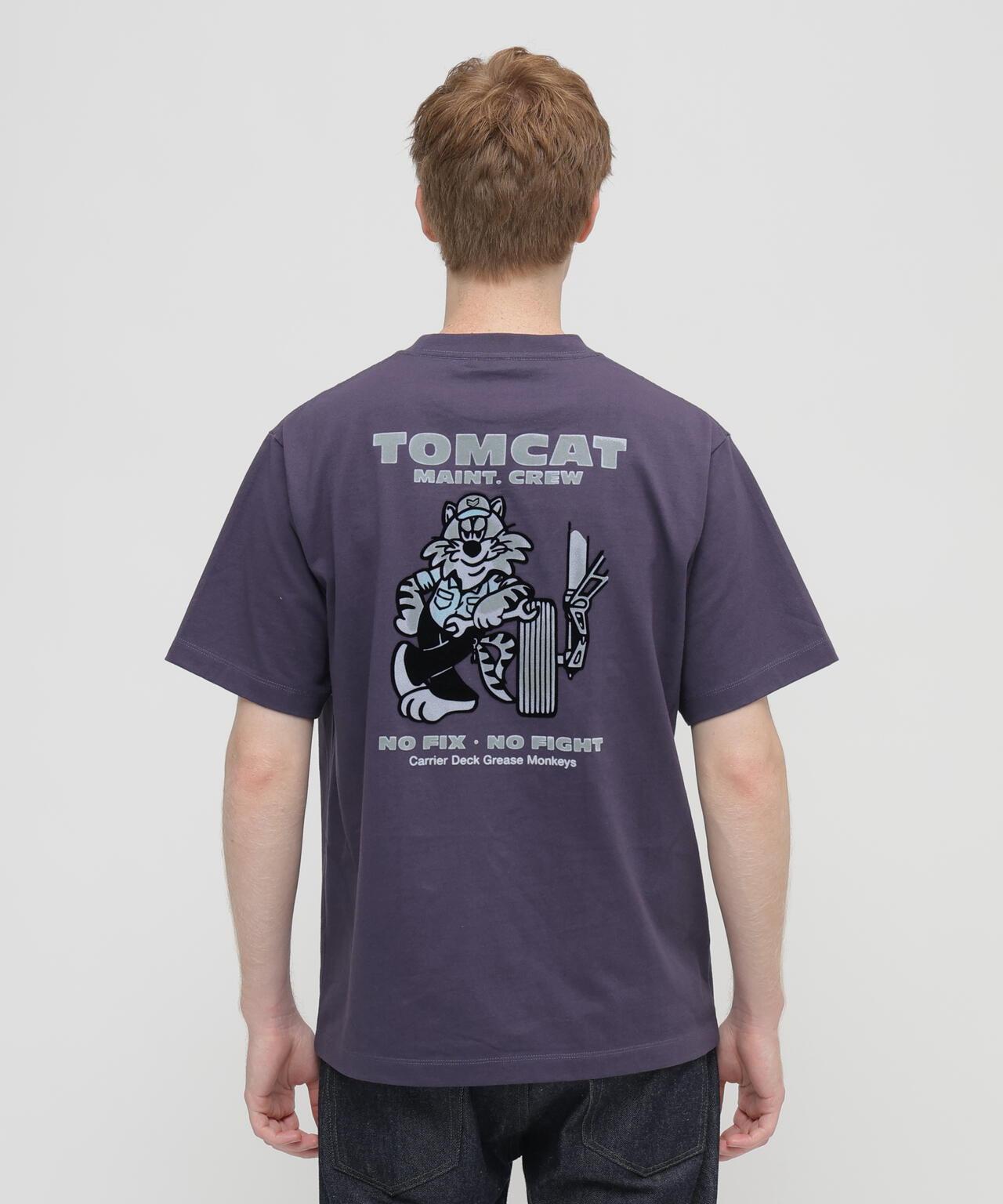 U.S. NAVY TOMCAT 植絨印花T恤