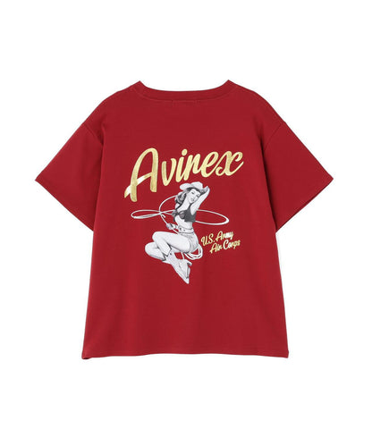 PINUP GIRL FOIL PRINT T-SHIRT 短袖T恤