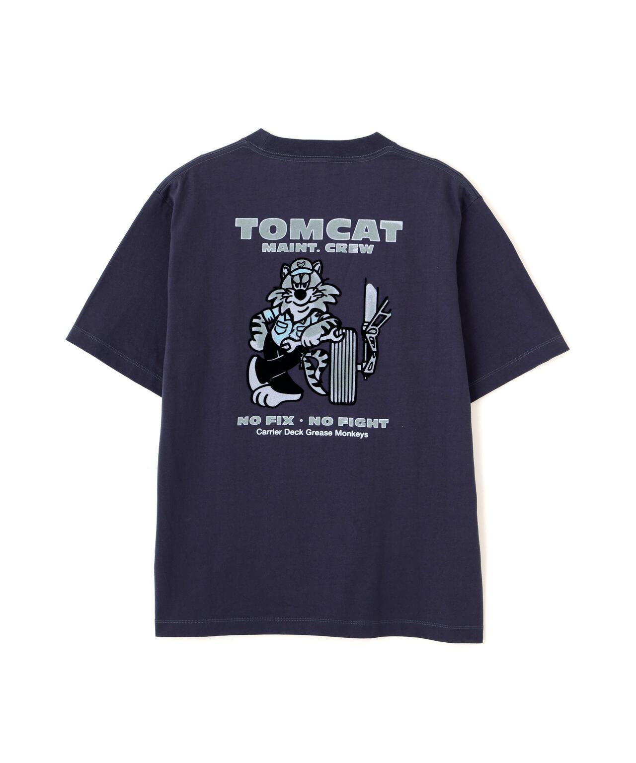 U.S. NAVY TOMCAT 植絨印花T恤