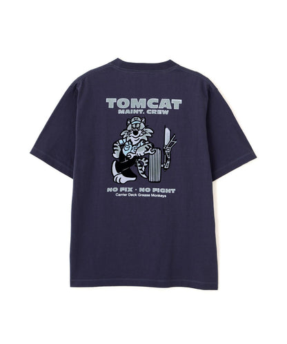 U.S. NAVY TOMCAT 植絨印花T恤