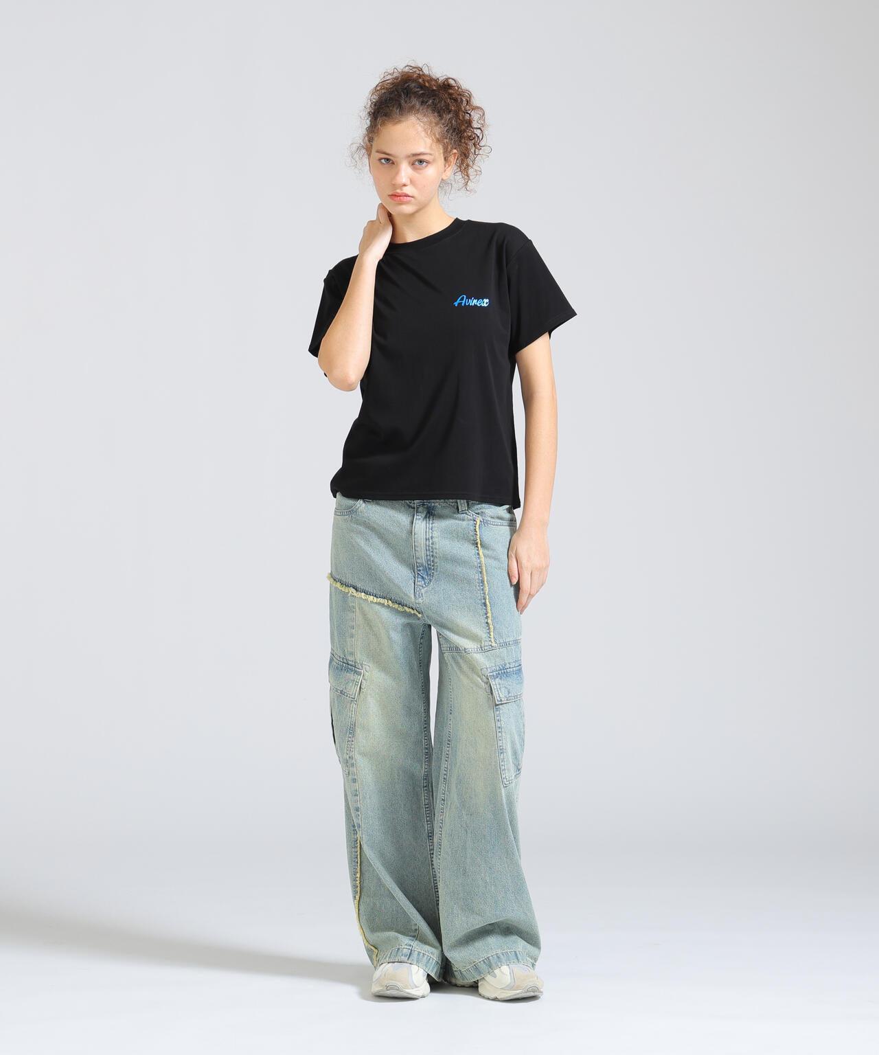 PINUP GIRL FOIL PRINT T-SHIRT 短袖T恤