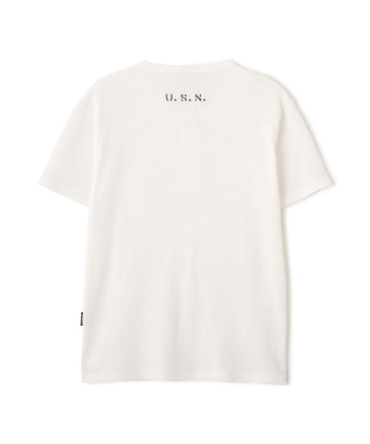 MINI WAFFLE HENRY NECK T-SHIRT U.S.N. 華夫格亨利領T恤