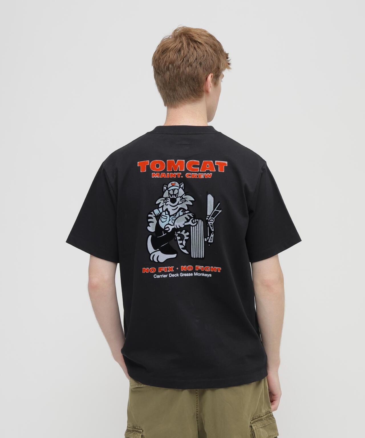 U.S. NAVY TOMCAT 植絨印花T恤
