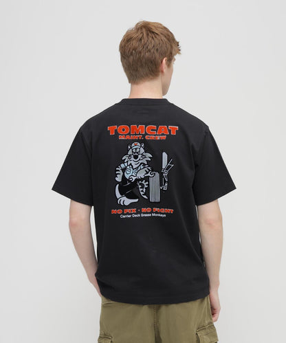 U.S. NAVY TOMCAT 植絨印花T恤