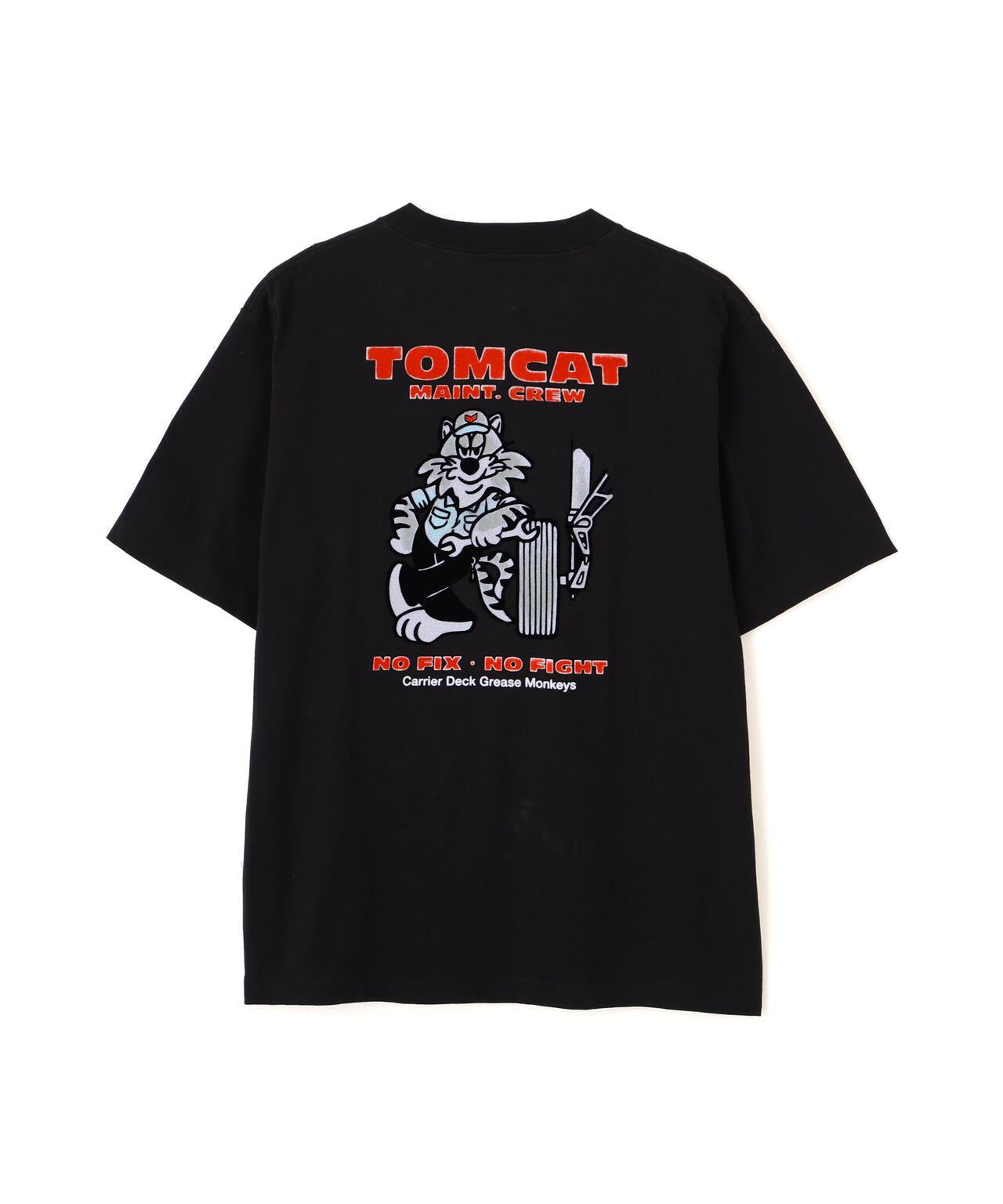 U.S. NAVY TOMCAT 植絨印花T恤