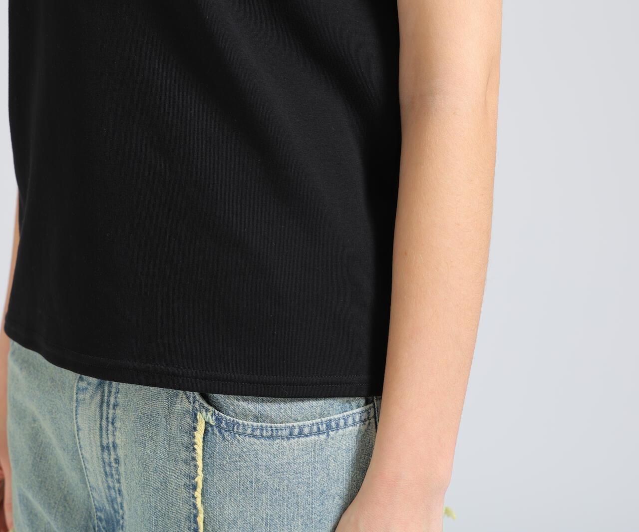PINUP GIRL FOIL PRINT T-SHIRT 短袖T恤