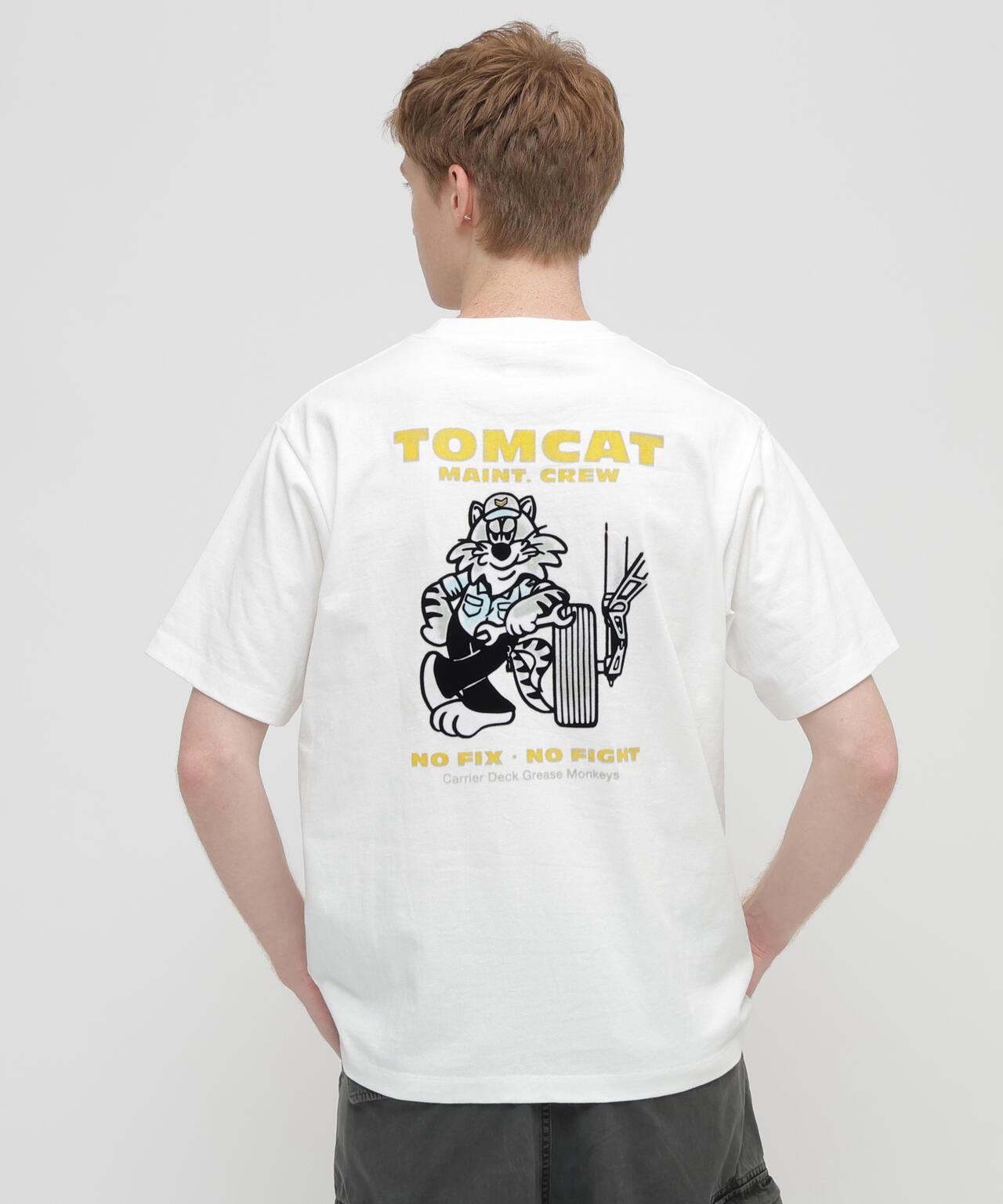 U.S. NAVY TOMCAT 植絨印花T恤