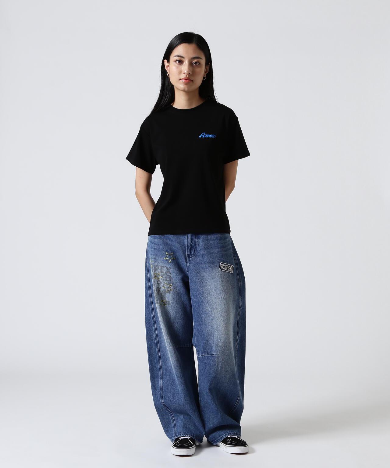 PINUP GIRL FOIL PRINT T-SHIRT 短袖T恤