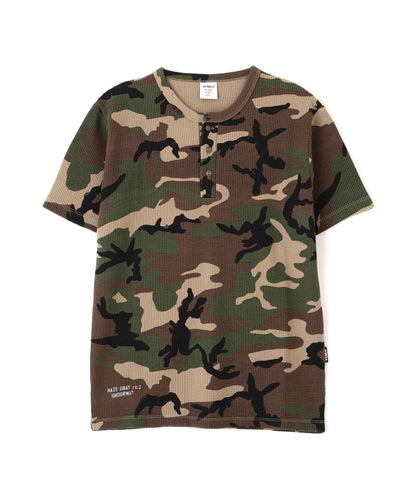 MINI WAFFLE HENRY NECK T-SHIRT U.S.N. 華夫格亨利領T恤