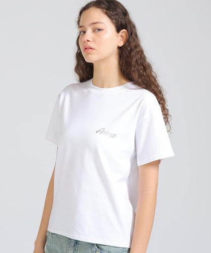 PINUP GIRL FOIL PRINT T-SHIRT 短袖T恤