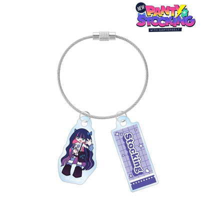New PANTY ＆ STOCKING with GARTERBELT（吊帶襪天使） 新繪系列 ストッキング 第二款 雙聯金屬絲亞克力鑰匙扣 ver.A