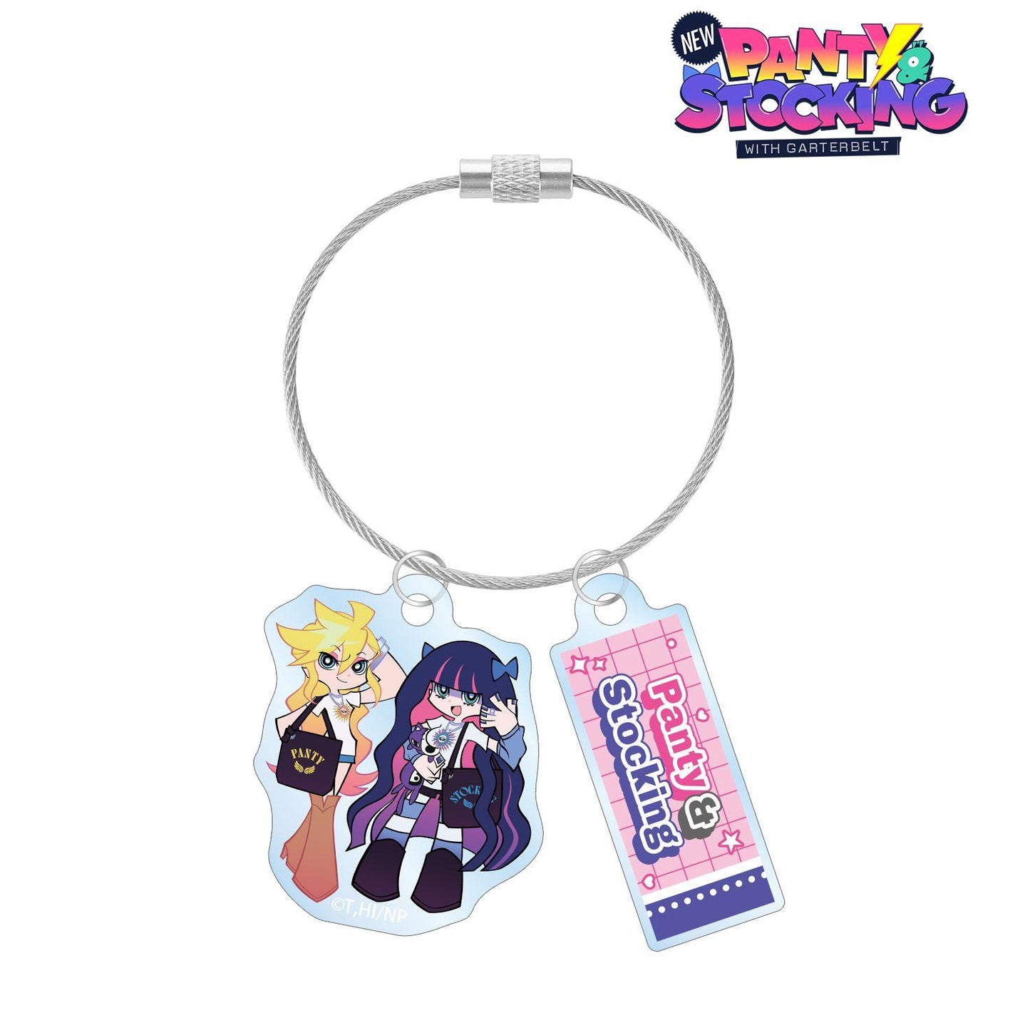 New PANTY ＆ STOCKING with GARTERBELT（潘緹與絲襪） 新繪系列 パンティ&ストッキング 雙連線圈亞克力鑰匙扣 model ver. ver.A