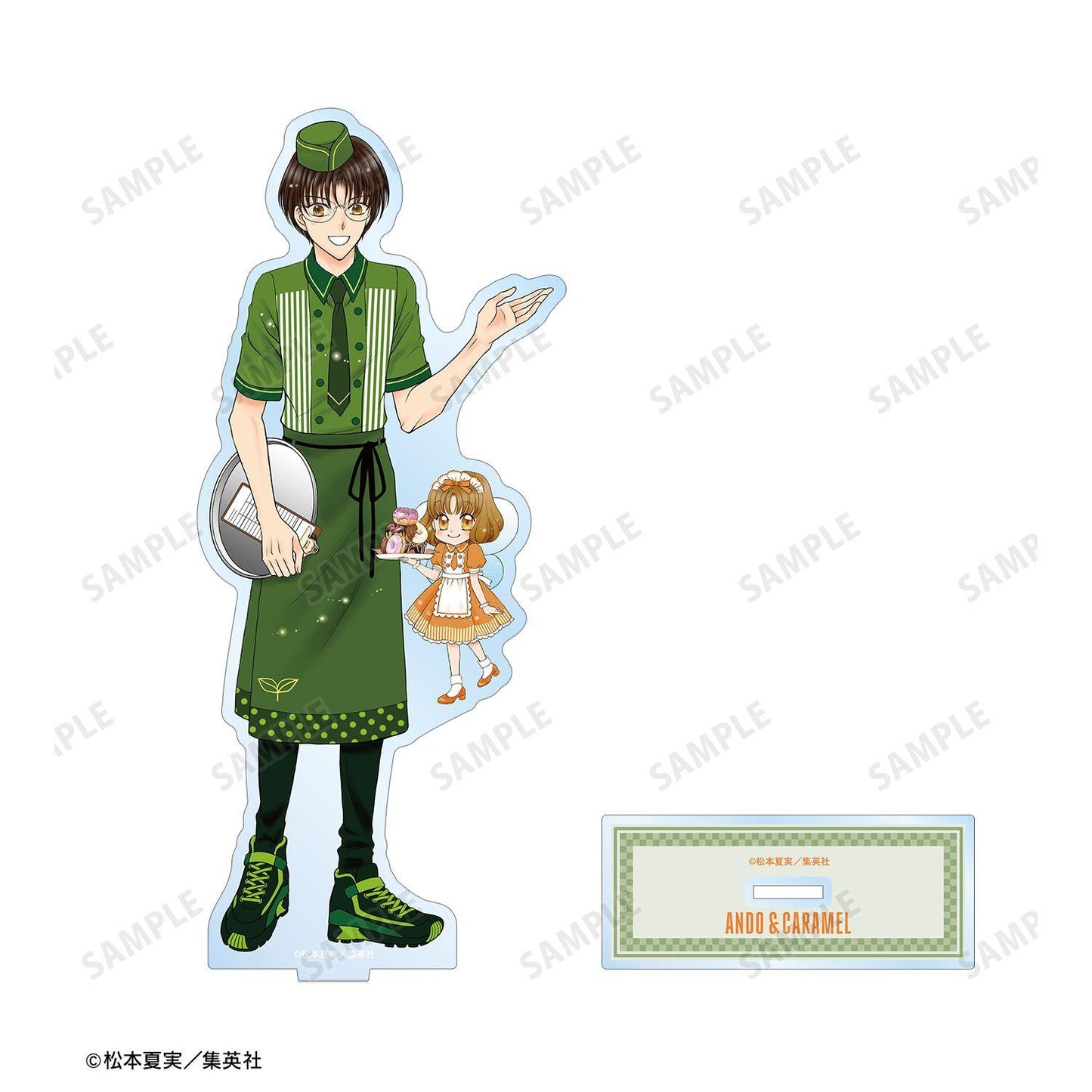 夢色パティシエール（夢色蛋糕師） 描き下ろし 安堂千乃介＆キャラメル 大號亞克力立牌 ダイナーver.