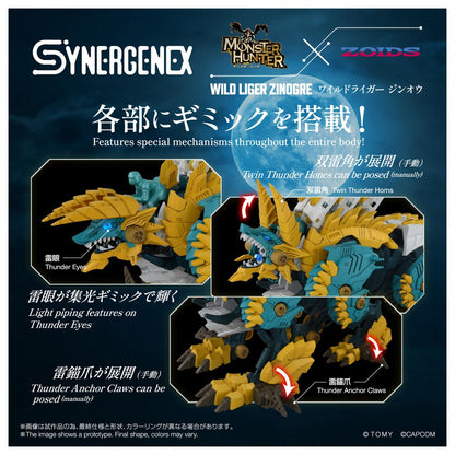 《怪物獵人物語》×《索斯機獸》 SYNERGENEX系列 ワイルドライガー ジンオウ 周邊款