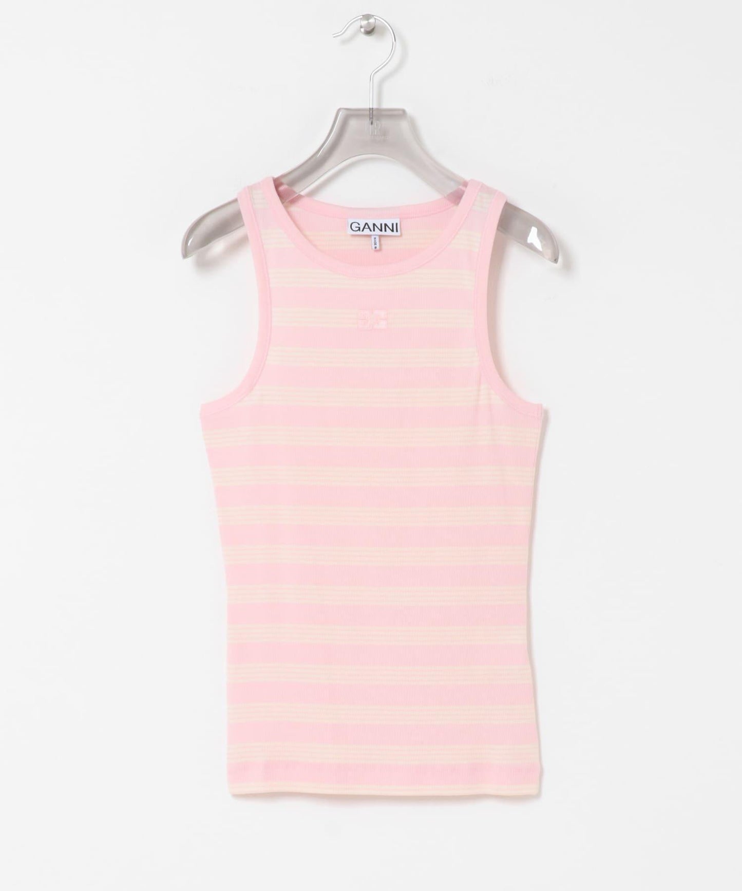 GANNI SOFT COTTON RIB TANK TOP 背心