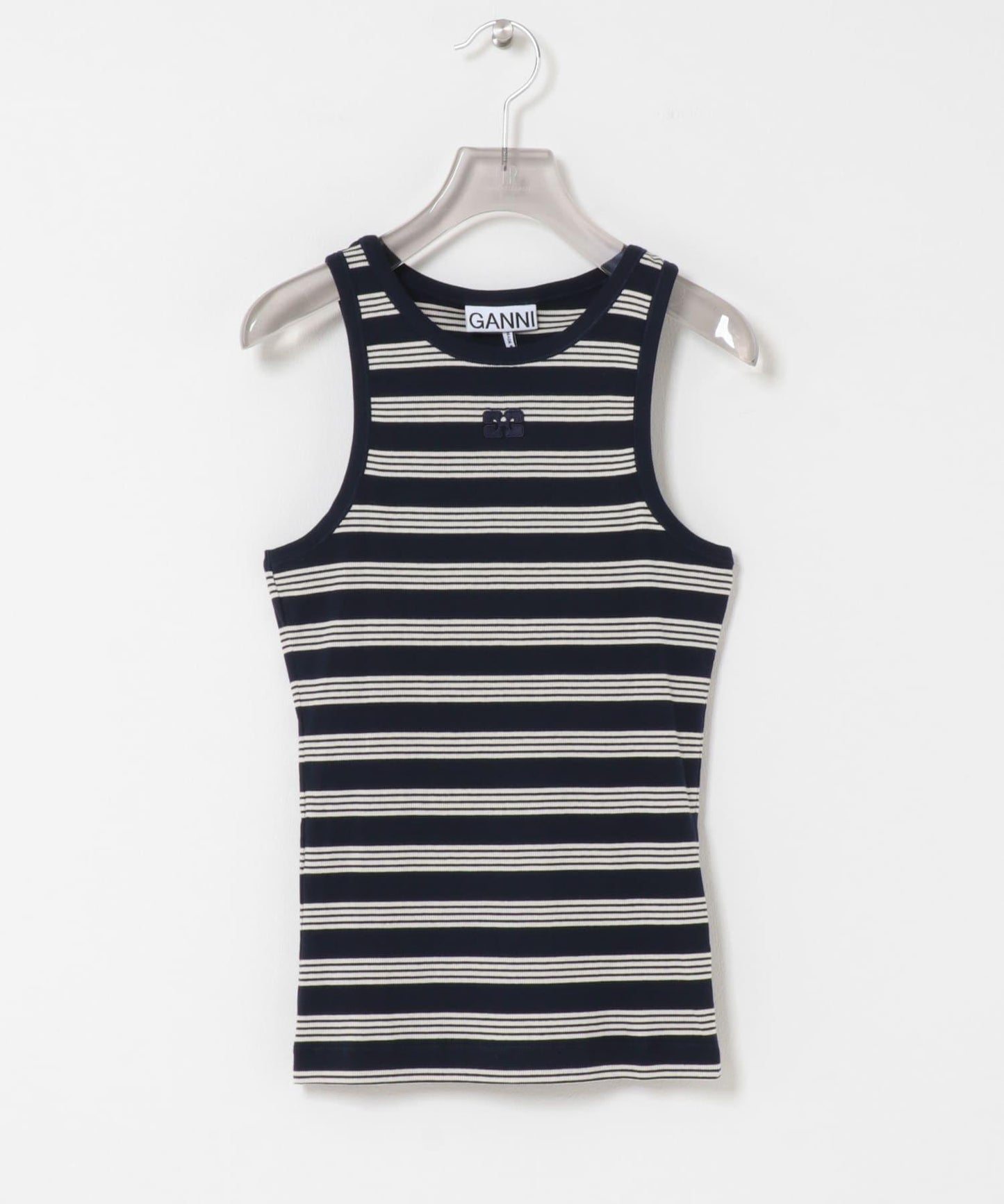 GANNI SOFT COTTON RIB TANK TOP 背心