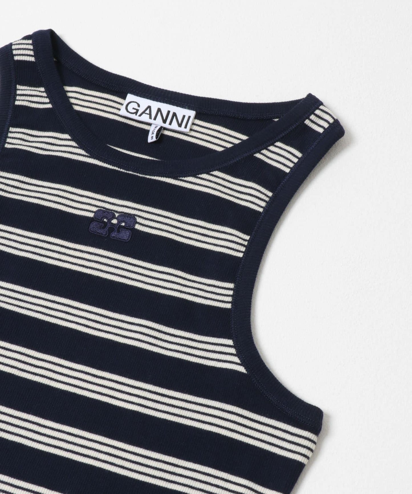 GANNI SOFT COTTON RIB TANK TOP 背心