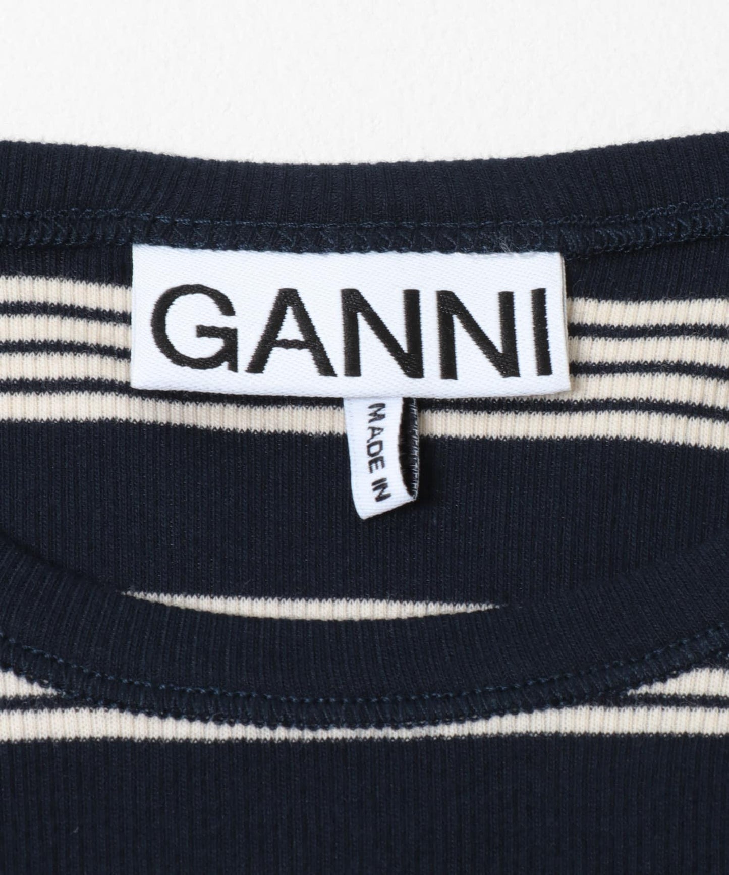GANNI SOFT COTTON RIB TANK TOP 背心