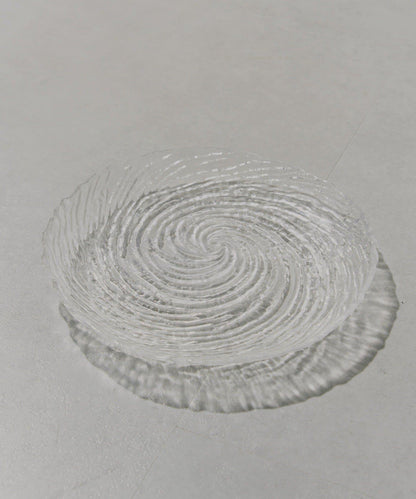 漣漪紋玻璃餐盤 20.5cm