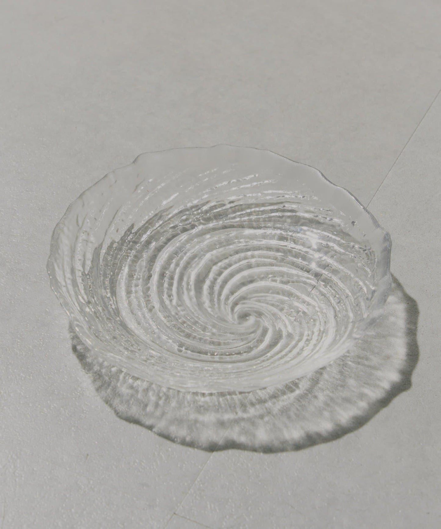 波紋玻璃 14cm 盤