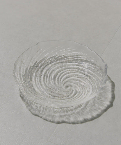 波紋玻璃 14cm 盤