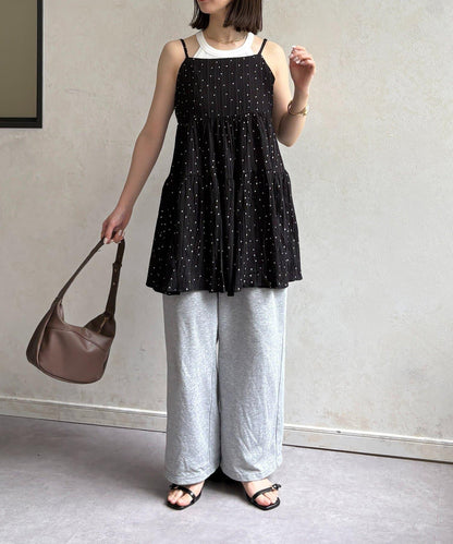 層疊設計吊帶長款上衣