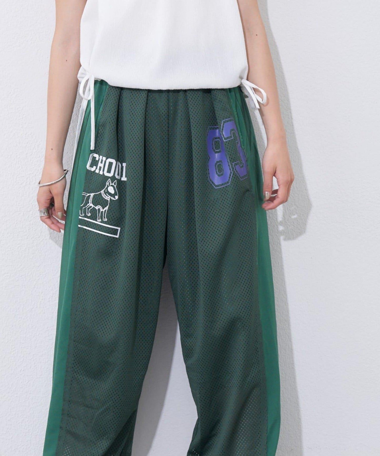 etsinta 網眼 彎刀版型 休閒褲