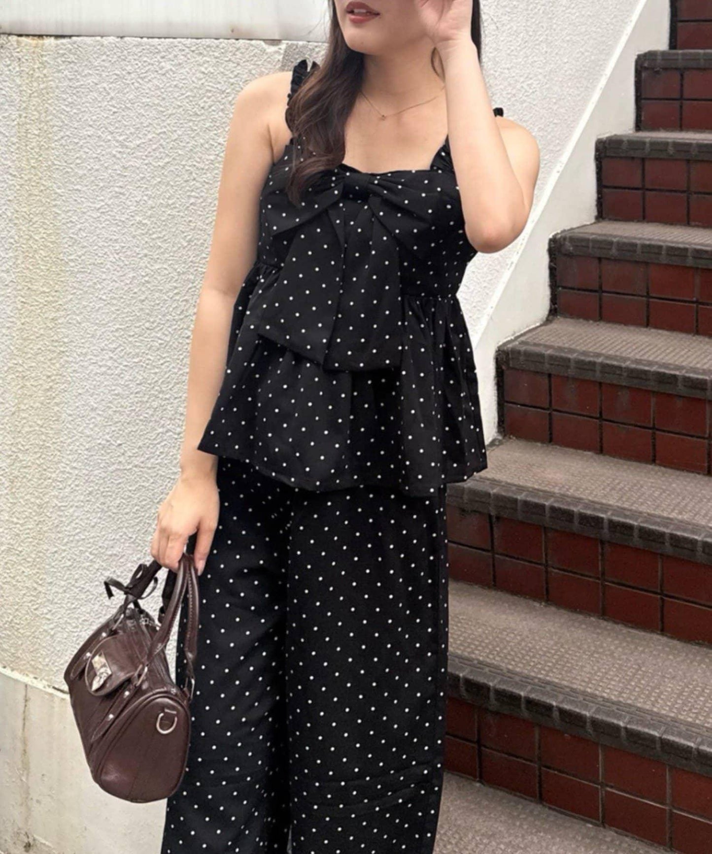 蝴蝶結揹帶風設計套裝