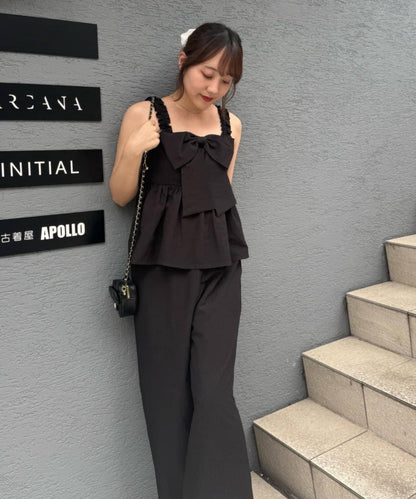 蝴蝶結揹帶風設計套裝