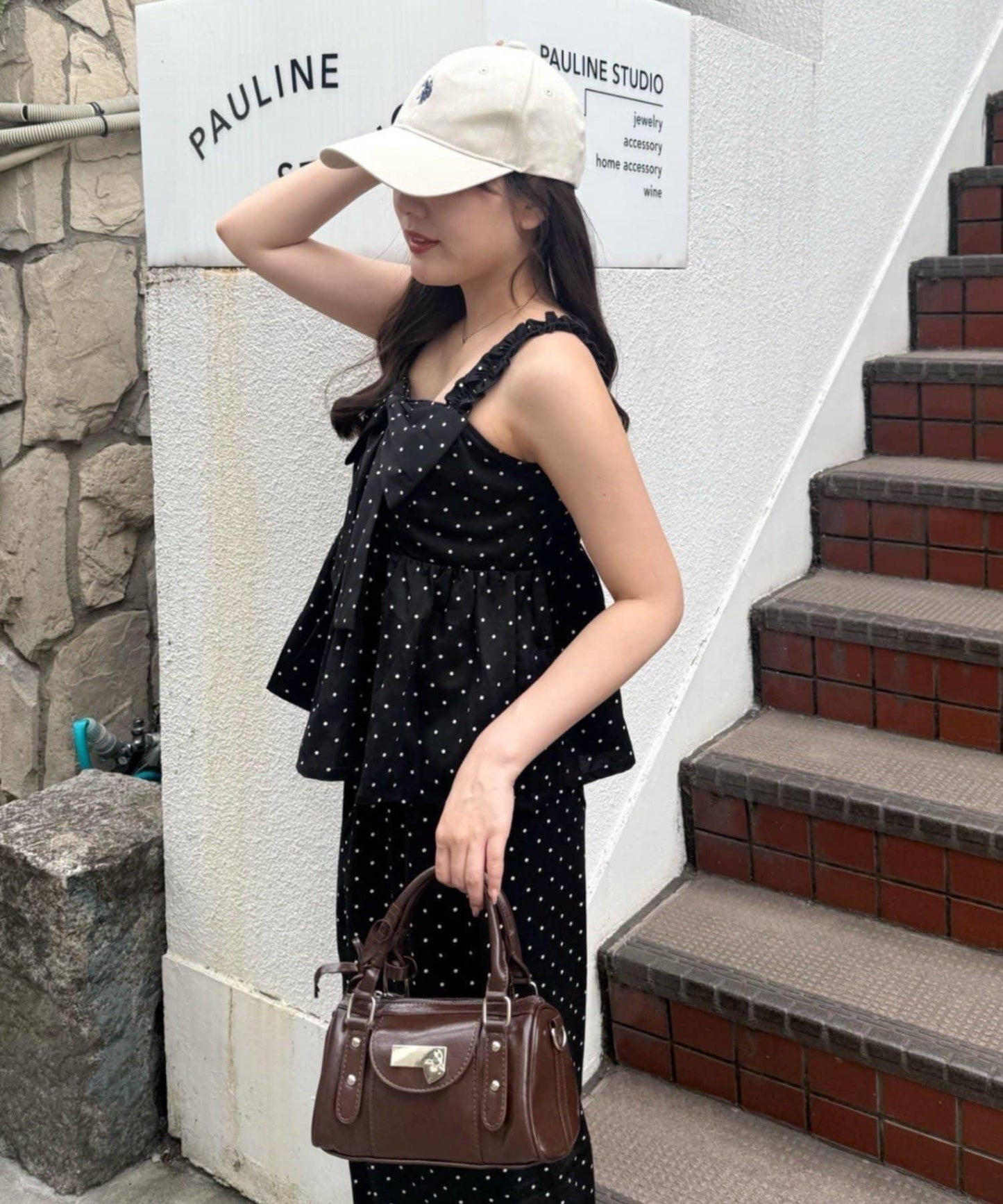蝴蝶結揹帶風設計套裝