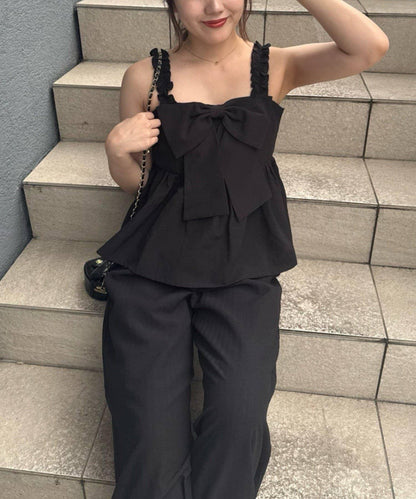 蝴蝶結揹帶風設計套裝
