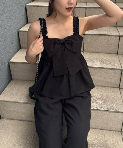 蝴蝶結揹帶風設計套裝