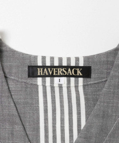 HAVERSACK 丹寧條紋無袖針織開衫