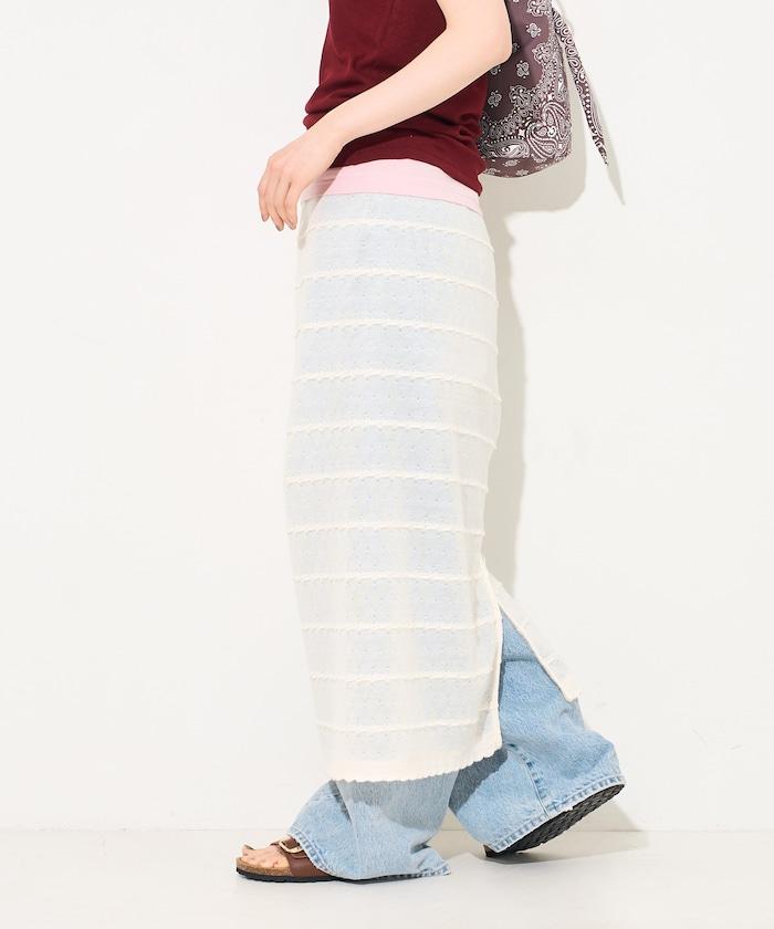 透感針織半身裙