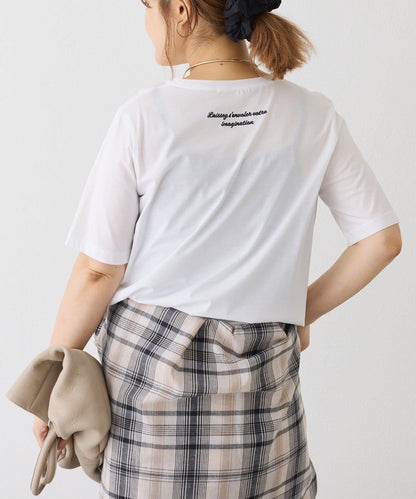 絲光材質 logo印花拼刺繡 T恤