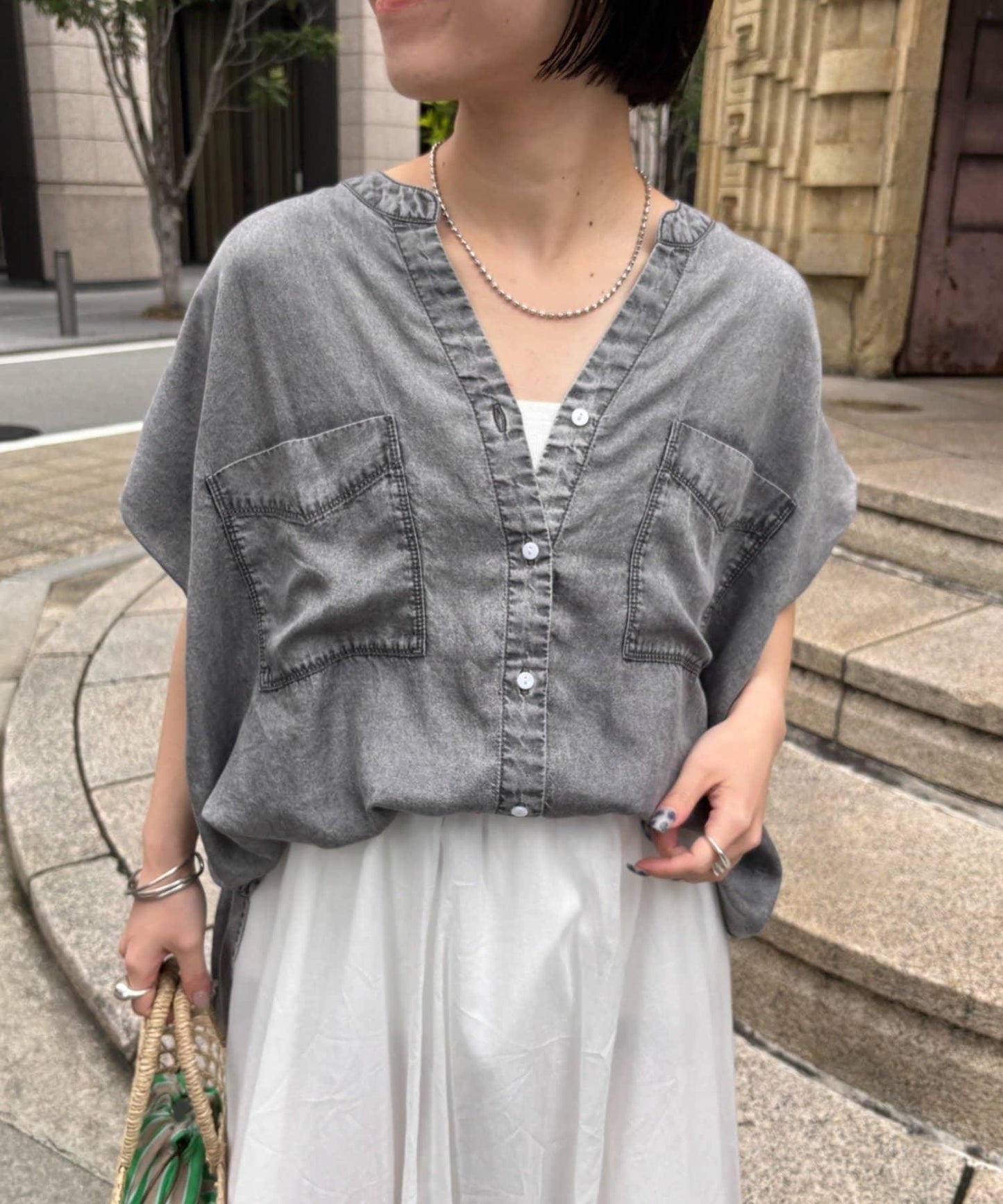天絲法式襯衫
