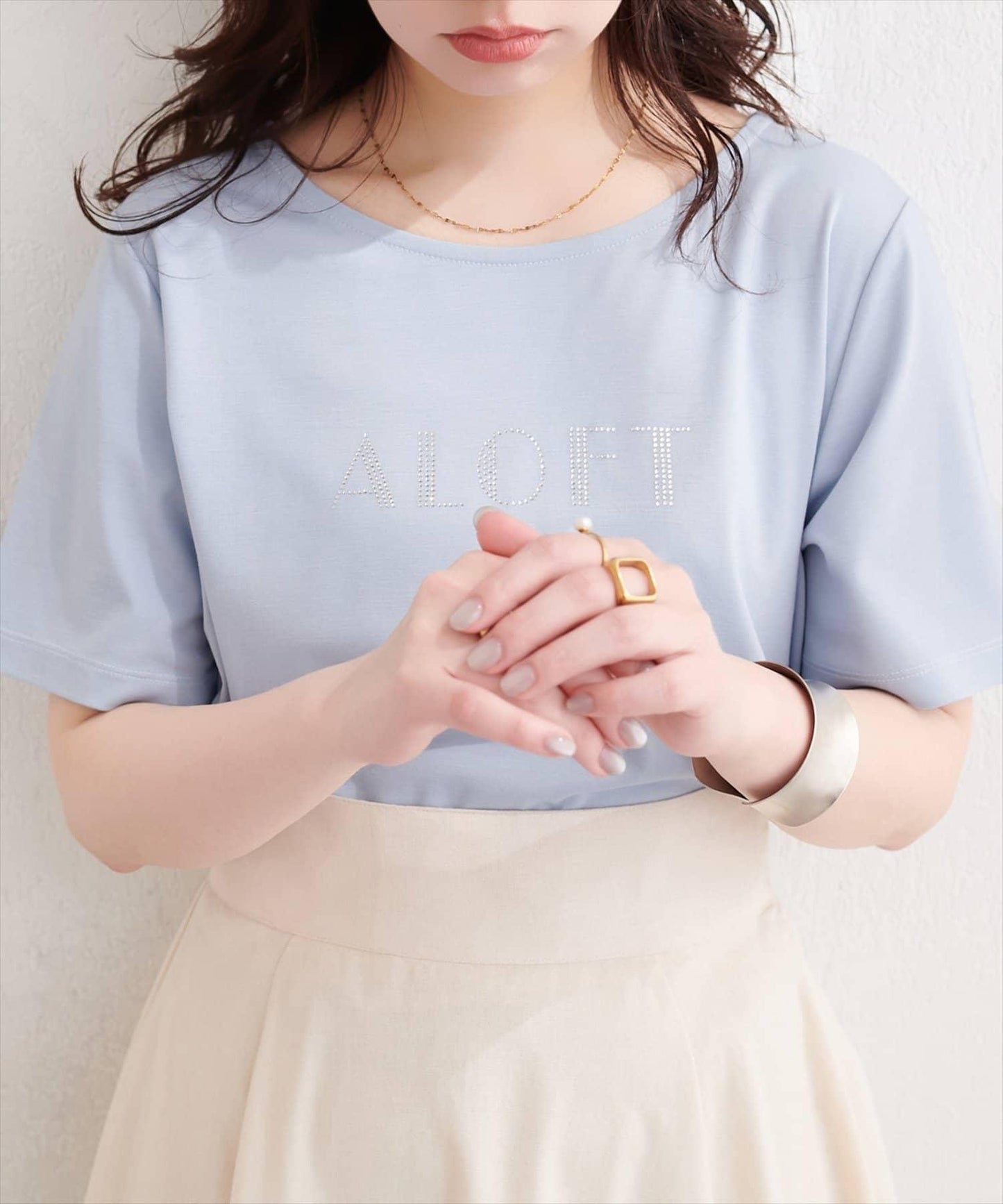 natural couture 水鑽Logo短袖T恤