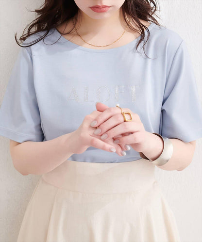 natural couture 水鑽Logo短袖T恤