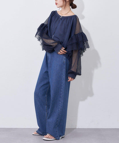 etsinta 網紗荷葉邊 開衫