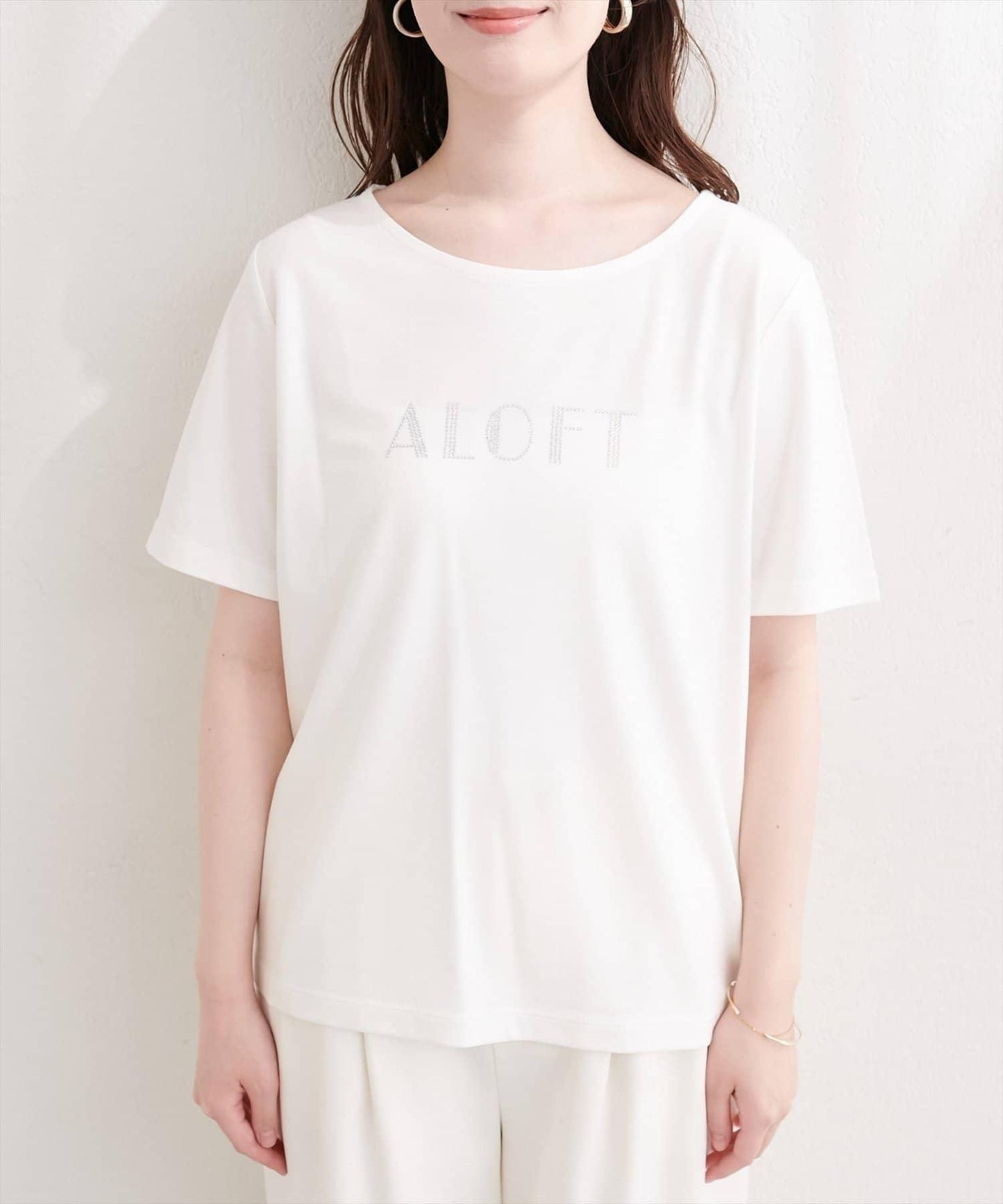 natural couture 水鑽Logo短袖T恤