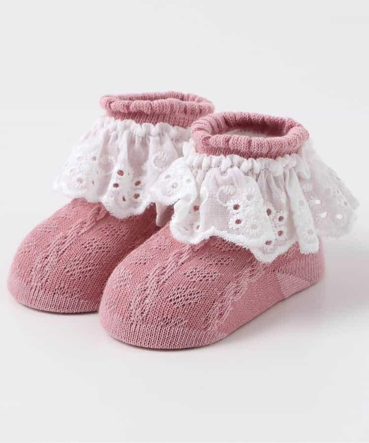 蕾絲荷葉邊嬰兒襪