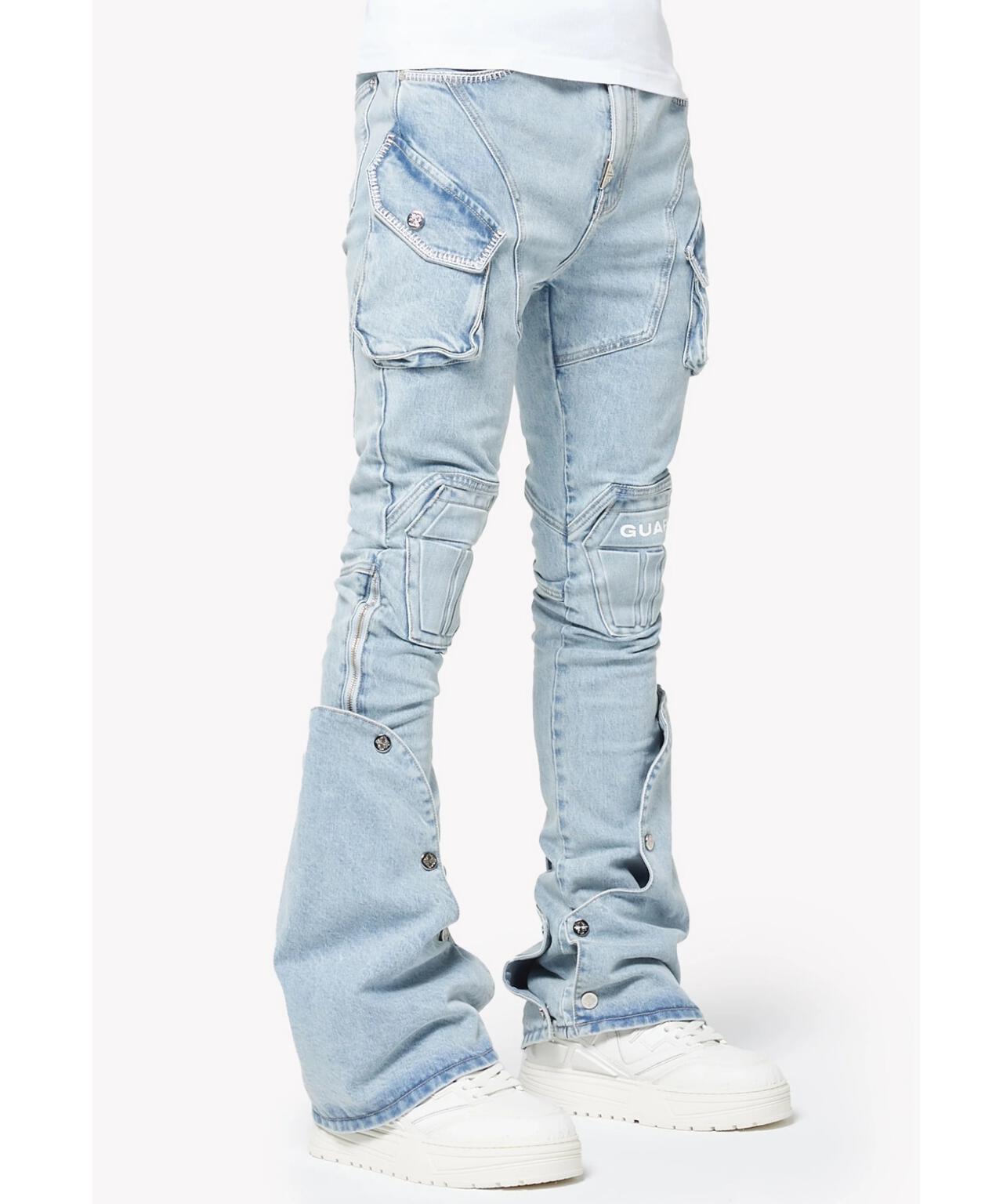 GUAPI Aqua Blue Coffin Arc Denim 牛仔褲