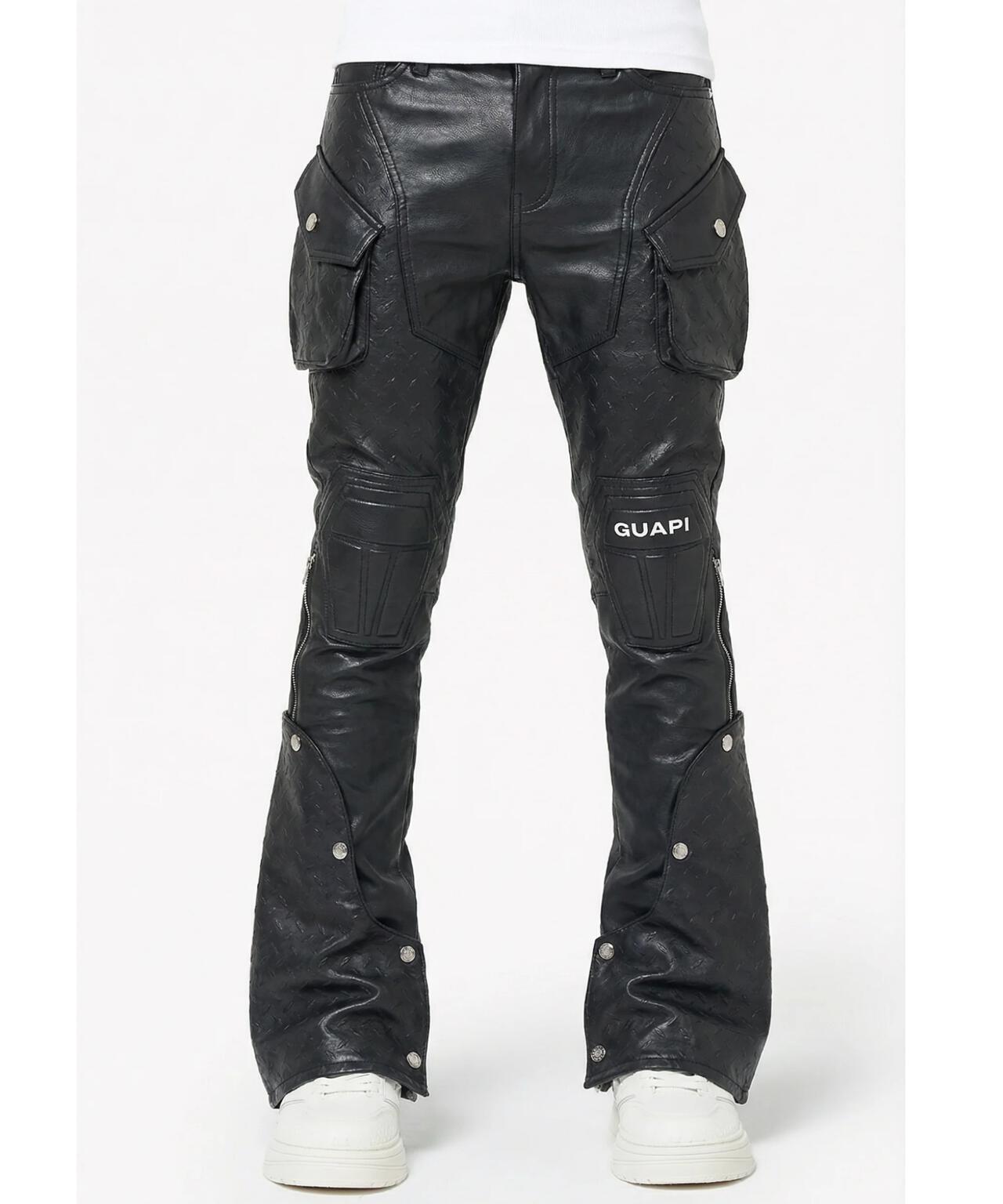 GUAPI Black Coffin Arc Leather Pant 皮褲