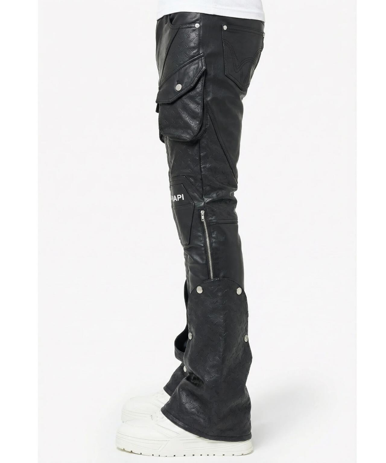 GUAPI Black Coffin Arc Leather Pant 皮褲