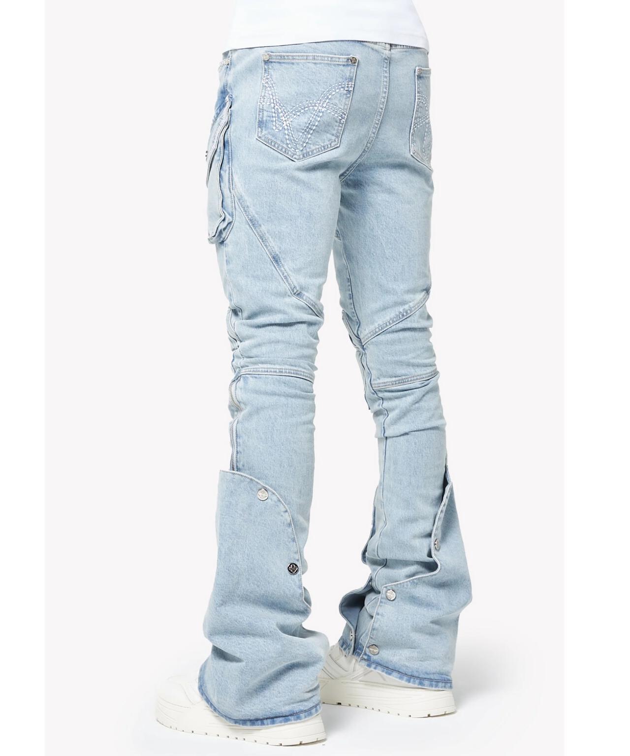 GUAPI Aqua Blue Coffin Arc Denim 牛仔褲
