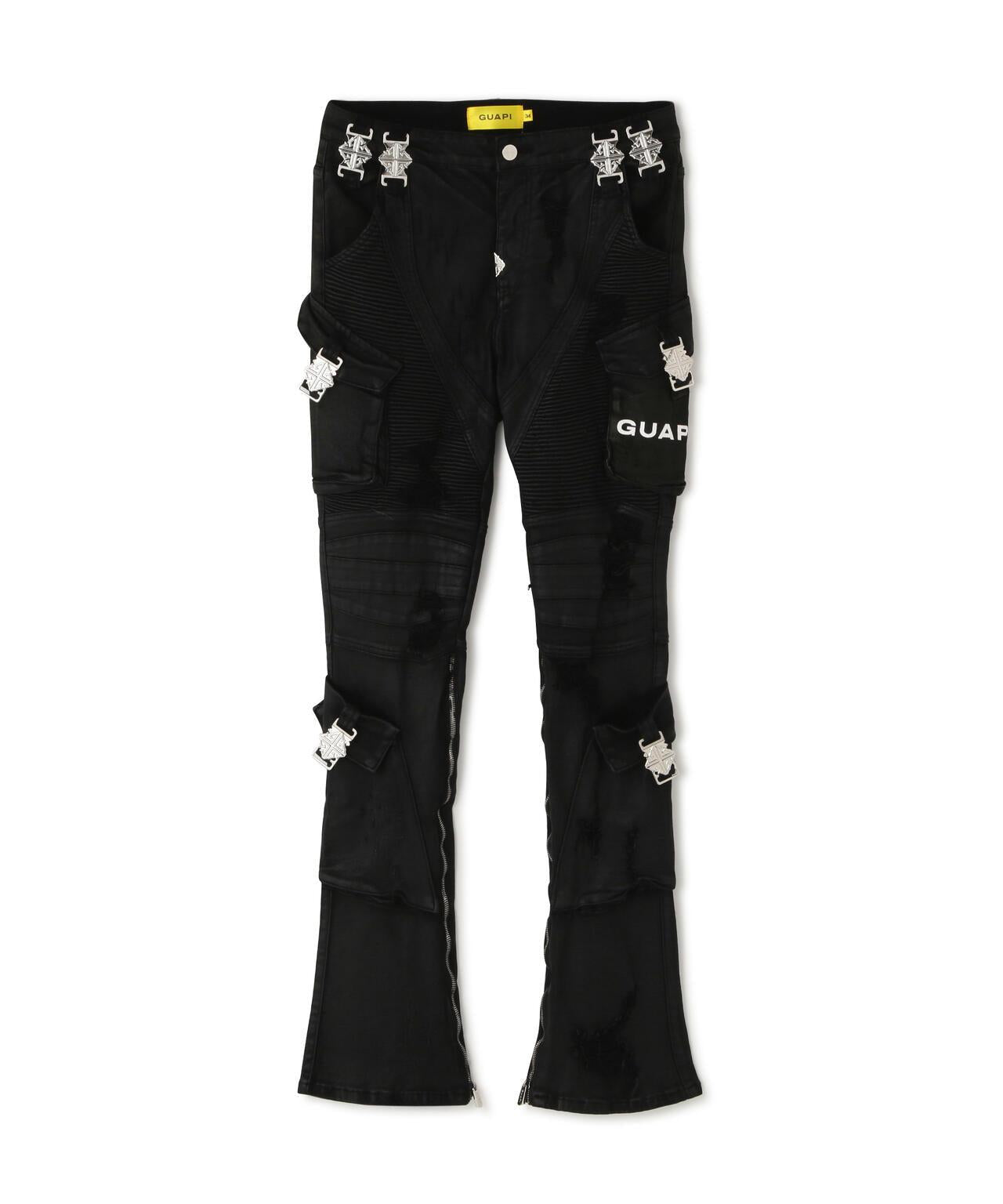 GUAPI Black Coffin Arc Leather Pant 皮褲